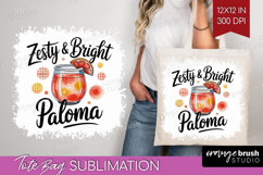 Paloma Cocktail Tote Bag Summer Drink Tote Bag PNG Product Image 1