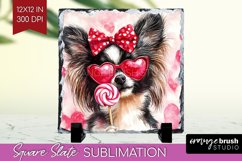 Papillon Valentine Slate PNG Valentines Day Square Slate Product Image 1