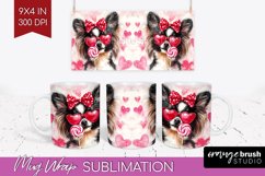 Papillon Valentine Mug Wrap Valentines Day Mug PNG Product Image 1