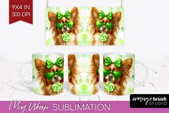 Papillon St. Patricks Day Dog Mug Wrap Dog Mug PNG Product Image 1