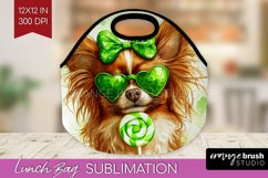 Papillon St. Patricks Day Dog Lunch Bag Dog Lunch Bug PNG Product Image 1