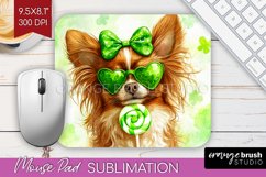 Papillon St. Patricks Day Dog Mouse Pad Sublimation Dog Product Image 1
