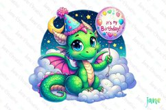 Pastel Baby Dragon Sublimation Clipart Product Image 1