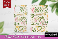 Pastel Flowers Phone Case PNG - Summer Case PNG Sublimation Product Image 1