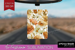 Pastel Flowers Air Freshener PNG - Summer PNG Sublimation Product Image 1