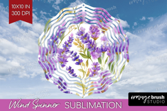 Pastel Flowers Wind Spinner Sublimation PNG - Summer Round Product Image 1