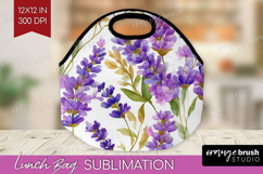 Pastel Flowers Lunch Bag - Summer Lunch Bug PNG Sublimation Product Image 1