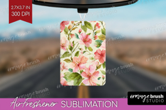 Pastel Flowers Air Freshener PNG - Summer PNG Sublimation Product Image 1