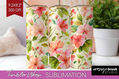 Pastel Flowers Tumbler Wrap - Summer Tumbler PNG Sublimation Product Image 1