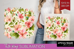 Pastel Flowers Tote Bag - Summer Tote Bag PNG Sublimation Product Image 1