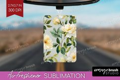 Pastel Flowers Air Freshener PNG - Summer PNG Sublimation Product Image 1