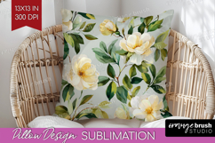 Pastel Flowers Pillow Sublimation - Summer Pillow Cover PNG Product Image 1