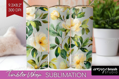 Pastel Flowers Tumbler Wrap - Summer Tumbler PNG Sublimation Product Image 1