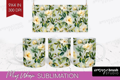 Pastel Flowers Mug Wrap - Summer Mug PNG Sublimation Product Image 1