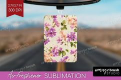 Pastel Flowers Air Freshener PNG - Summer PNG Sublimation Product Image 1
