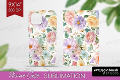 Pastel Flowers Phone Case PNG - Summer Case PNG Sublimation Product Image 1