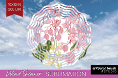 Pastel Flowers Wind Spinner Sublimation PNG - Summer Round Product Image 1