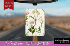 Pastel Flowers Air Freshener PNG - Summer PNG Sublimation Product Image 1