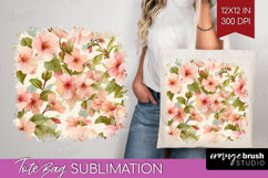 Pastel Flowers Tote Bag - Summer Tote Bag PNG Sublimation Product Image 1