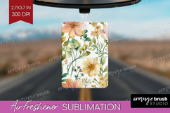 Pastel Flowers Air Freshener PNG - Summer PNG Sublimation Product Image 1