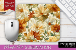 Pastel Flowers Mouse Pad Sublimation - Summer Mousepad PNG Product Image 1