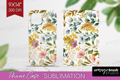 Pastel Flowers Phone Case PNG - Summer Case PNG Sublimation Product Image 1