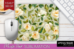 Pastel Flowers Mouse Pad Sublimation - Summer Mousepad PNG Product Image 1