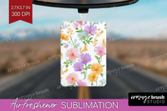 Pastel Flowers Air Freshener PNG - Summer PNG Sublimation Product Image 1