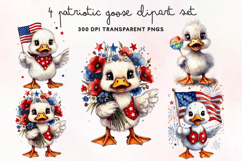 Patriotic Goose Clipart PNG Product Image 1