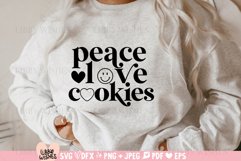 Peace love cookies, be kind, png svg for cricut Product Image 2