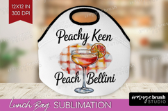 Peach Bellini Cocktail Lunch Bag Summer Drink Lunch Bug PNG Product Image 1
