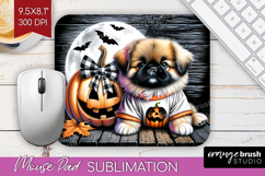Pekingese Dog Mouse Pad Sublimation Halloween Mousepad PNG Product Image 1