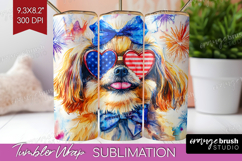 Pekingese Dog Tumbler Wrap 4th Of July Tumbler PNG Product Image 1