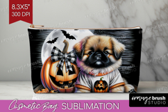 Pekingese Dog Cosmetic Bag Halloween Makeup Bag PNG Product Image 1