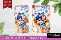 Pekingese Dog Phone Case PNG 4th Of July Case PNG Product Image 1