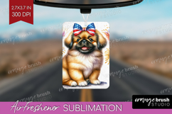 Pekingese Dog Air Freshener PNG Patriotic Dog PNG Product Image 1