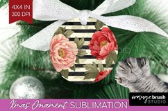 Peony Flowers Ornament PNG - Floral PNG Sublimation Product Image 1