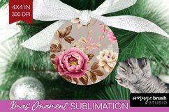 Peony Flowers Ornament PNG - Floral PNG Sublimation Product Image 1