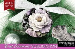 Peony Flowers Ornament PNG - Floral PNG Sublimation Product Image 1