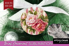Peony Flowers Ornament PNG - Floral PNG Sublimation Product Image 1