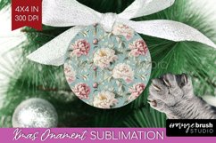 Peony Flowers Ornament PNG - Floral PNG Sublimation Product Image 1