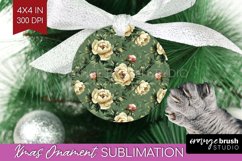 Peony Flowers Ornament PNG - Floral PNG Sublimation Product Image 1