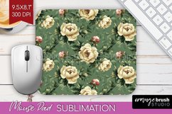 Peony Flowers Mouse Pad Sublimation - Floral Mousepad PNG Product Image 1