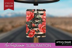 Peony Flowers Air Freshener PNG - Floral PNG Sublimation Product Image 1