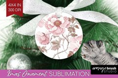 Peony Flowers Ornament PNG - Floral PNG Sublimation Product Image 1