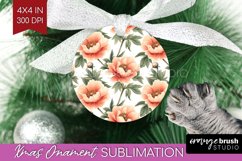 Peony Flowers Ornament PNG - Floral PNG Sublimation Product Image 1