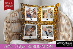 Glitter Photo Pillow PNG - Sparkle Picture Frame Pillow Product Image 1
