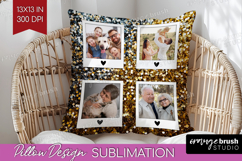 Glitter Photo Pillow PNG - Sparkle Picture Frame Pillow Product Image 1
