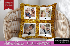 Glitter Photo Pillow PNG - Sparkle Picture Frame Pillow Product Image 1