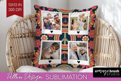 Groovy Photo Pillow PNG - Flowers Picture Frame Pillow Cover Product Image 1